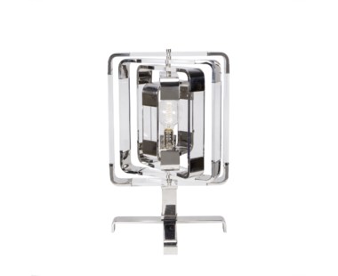 Spiral Acrylic Table Lamp - Nickel